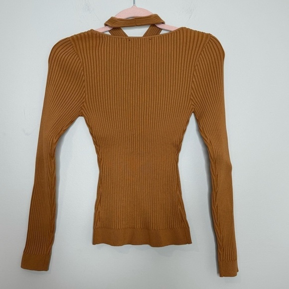 NWT MINK PINK Gianna Rib Top Pecan XS - Picture 5 of 5